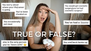 TRUE OR FALSE: Breaking Up, Eating Meat Again, Plastic Surgery?