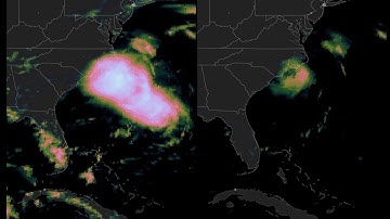 Split Frame of Hurricane Florence