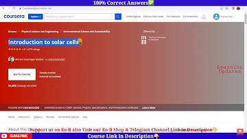 Coursera Introduction to Solar Cells  quiz answers 1-5 weeks
