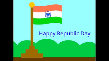 Happy Republic day | How to make repelling flag in scratch