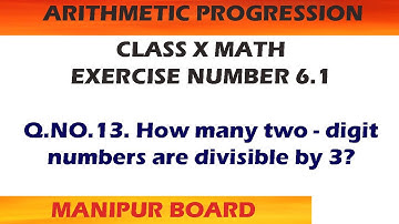 ARITHMETIC PROGRESSION || CLASS XMATH EX.6.1 Q. 13 || MANIPUR BOARD || GPS MANIPUR