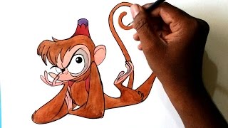 disney monkey aladdin cartoon abu draw character drawings drawing youtu afkomstig van