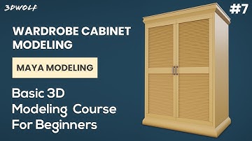 Maya Modeling Tutorial for Beginners | #7 - Wardrobe Cabinet Modeling in Maya 2022