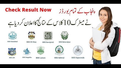 Matric 10th Class Result 2022 by All BISE Boards of Punjab