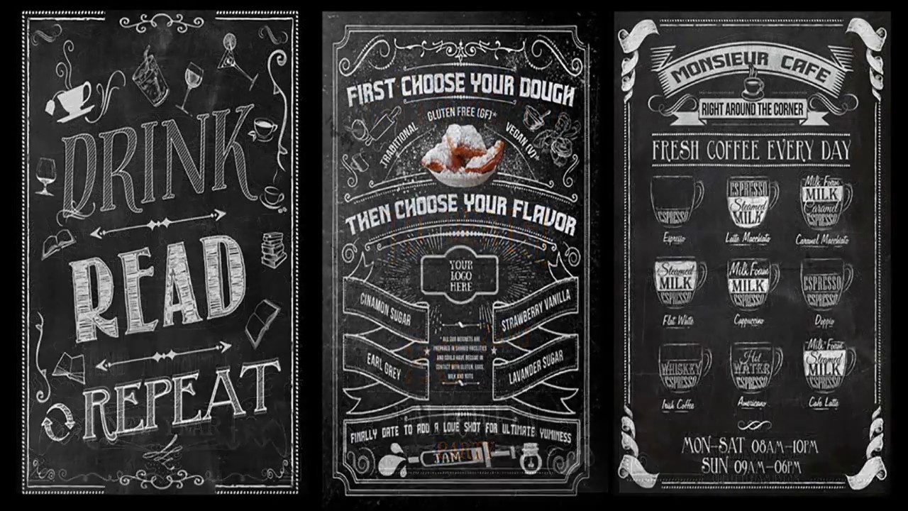 How to do Chalkboard designs in YouTube