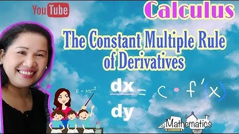 How to find a Derivative of a Function using Constant Multiple Rule/Differential Calculus