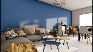 Aménagement design d'un intérieur en 3D