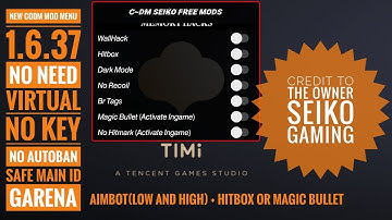 New codm mod menu 1.6.37 | garena mod | no key | no need virtual | aimbot | magic bullet | safe main