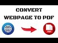 How to convert website to pdf