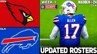 Bills vs. Cardinals | Week 1 | 2024 - 2025 Updated Rosters | Madden 24 PS5 Simulation