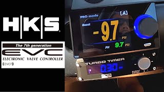 HKS EVC 7 wiring install review test, full color display, menu settings, Nissan GTR