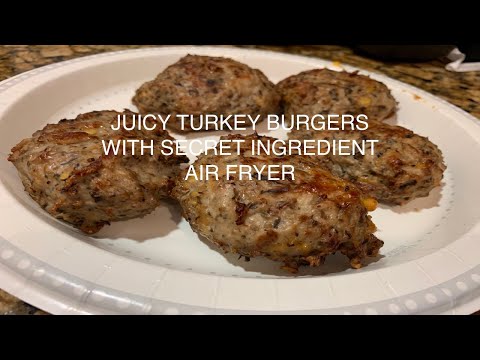 LOW CARB JUICY TURKEY BURGERS - AIR FRYER