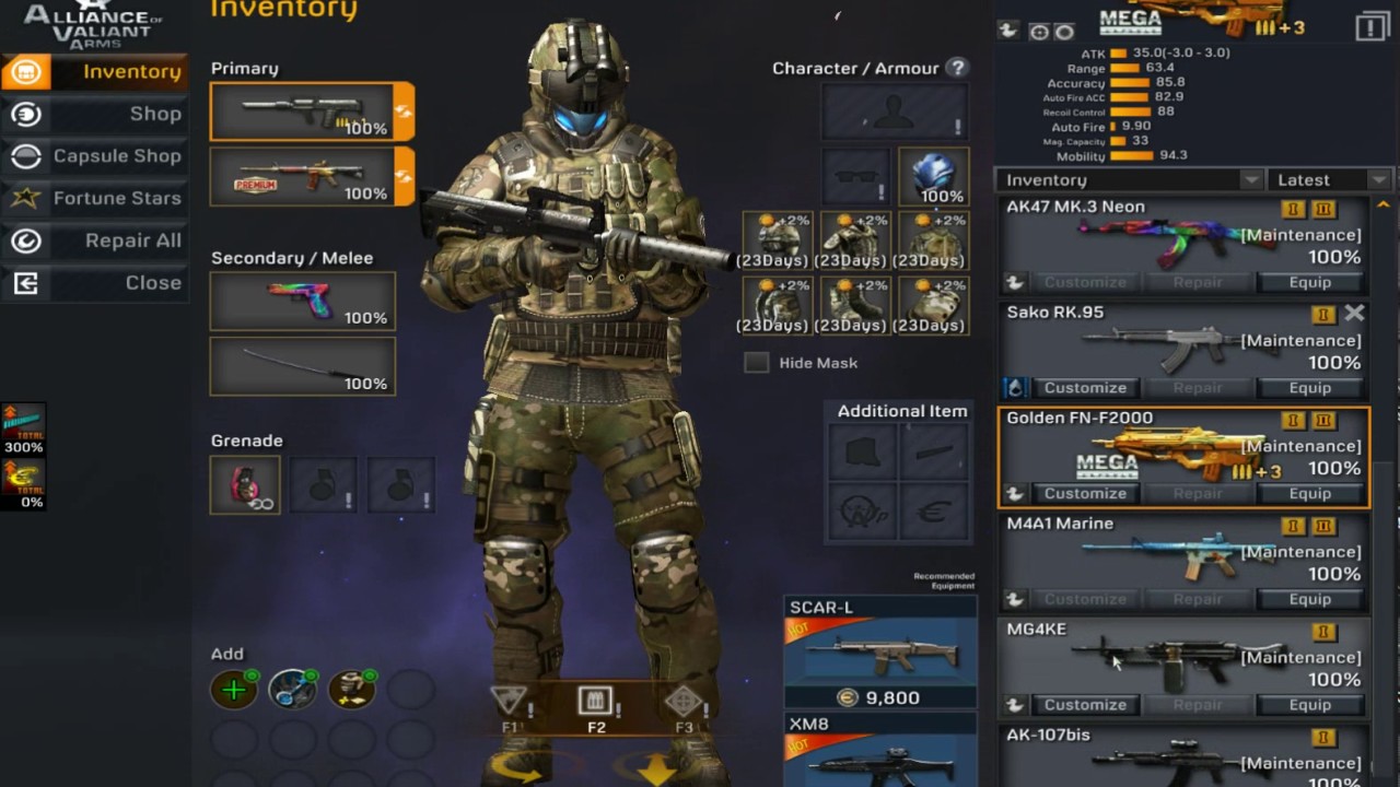 AVA MY Inventory Account Sell My Account Data 89 Primary Guns