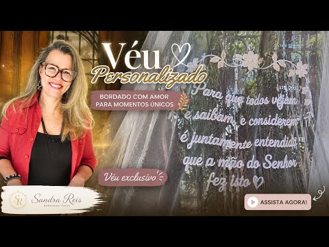 Véu personalizado com versículo bíblico 