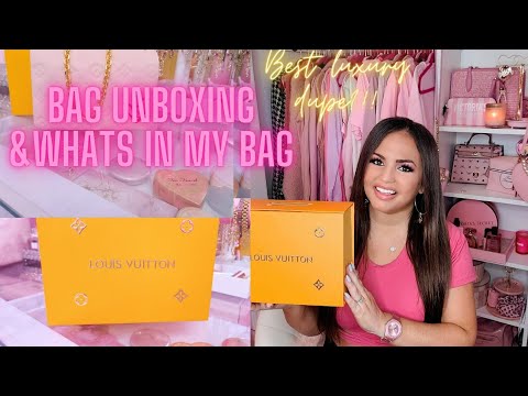 ROSE PINK LV COUSSIN BAG UNBOXING + WHATS IN MY BAG 