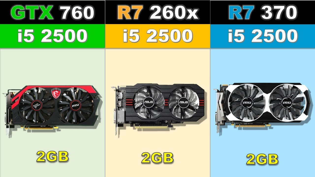 Gtx 760 Vs R7 260x Vs R7 370 I5 2500 Newest Games Benchmarks 1080p Youtube