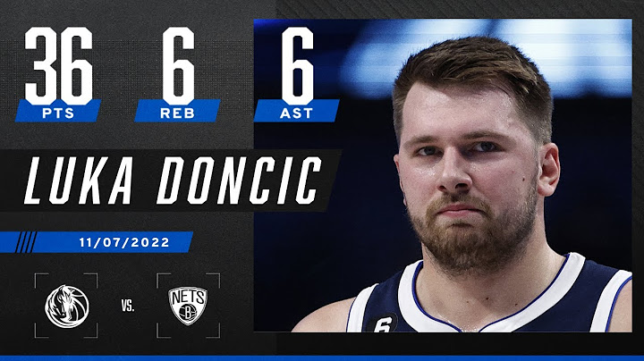 Luka Doncic STUFFS stat sheet with 36 PTS, 6 REB & 6 AST vs. Nets 🍿