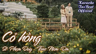 Video thumbnail of "Karaoke Cỏ Hồng Tone Nam | TAS BEAT"