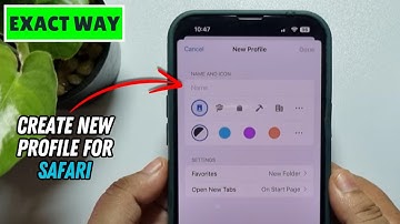 How to Create New Profile for Safari Browser iphone