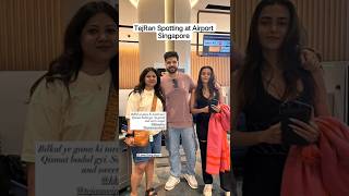 TejRan Spotting at Airport Singapore ✈️❤️ #shorts #tejran