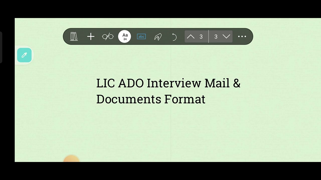 LIC ADO Interview Mail & Documents Format - YouTube
