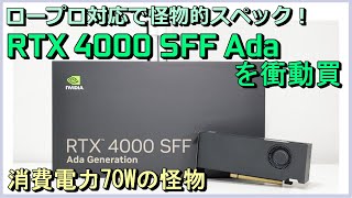 消費電力70Wの怪物「Nvidia RTX 4000 SFF Ada」を衝動買い、、ロープロ対応、補助電源不要で化け物スペック！