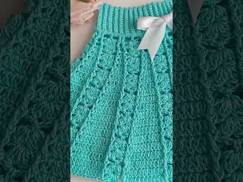 Te Encantara😍Teje Bella falda Fácil y Rápido! Nuevo Patrón de Ganchillo👌#crochet #ganchillofacil