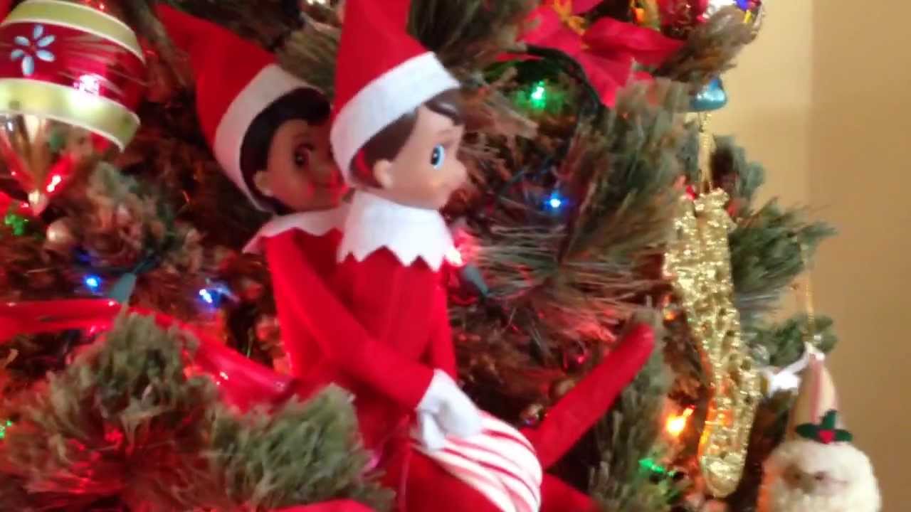 CHRISTMAS DAY 15: MY ELF ON THE SHELF CAUGHT SLEDDING DOWN THE CHRISTMAS TREE - YouTube