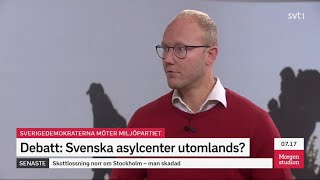 Svenska asylcenter utomlands - debatt mellan Ludvig Aspling (SD) och Annika Hirvonen (MP)