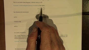 Linear Algebra: 038 The Cayley Hamilton Theorem