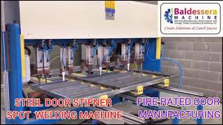 Door stifner multiple piston spot welding machine, #door #firerateddoor #steeldoor #spotwelding