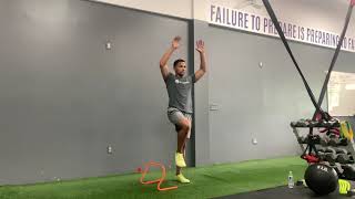 Lateral Paused Single Leg Hurdle Jump