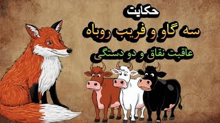 حکایت سه گاو و فریب روباه - عاقبت نقاق و دودستگی