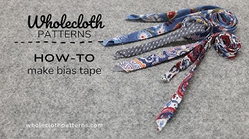 How to Make Your Own Double Fold Bias Tape beginner sewing tutorial from Wholecloth Patterns