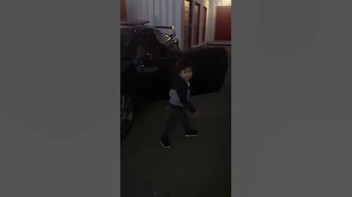 Adrian (3 years old) getting down.  He's feeling t...