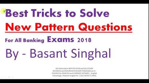 (HINDI) IBPS PO 2018 | Best Tricks to Solve New Pattern English Questions | By Basant Singhal Sir