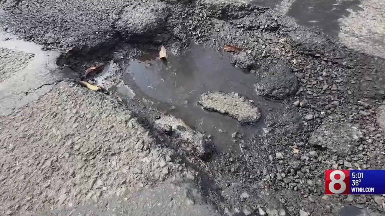 Cold weather causing more potholes in Connecticut - YouTube