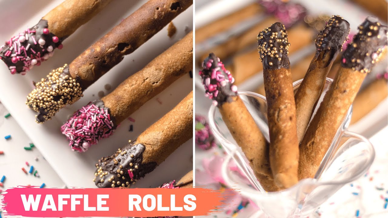 नो फ़ैल Chocolate Wafer Rolls | Cigar Rolls | Chocolate Cigarette Cookies | MintsRecipes