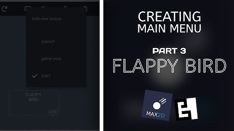 #3 | Creating main menu in Max2D game engine | TaSh