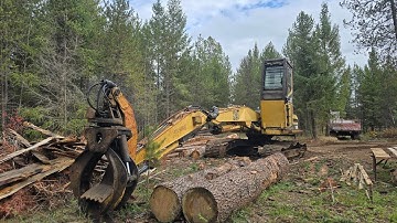 We bought my dream machine! Caterpillar 320L log loader. 