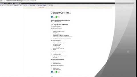 sap grc online training course content video