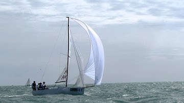 J70 Key West 2013 - Spinnaker Setup Team Helly Hansen