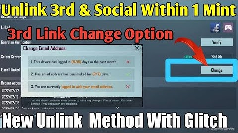 How To Change 3rd Email And Number Within 1 Mint || New Method Unlinking 3rd And Social ||ZaibGaming