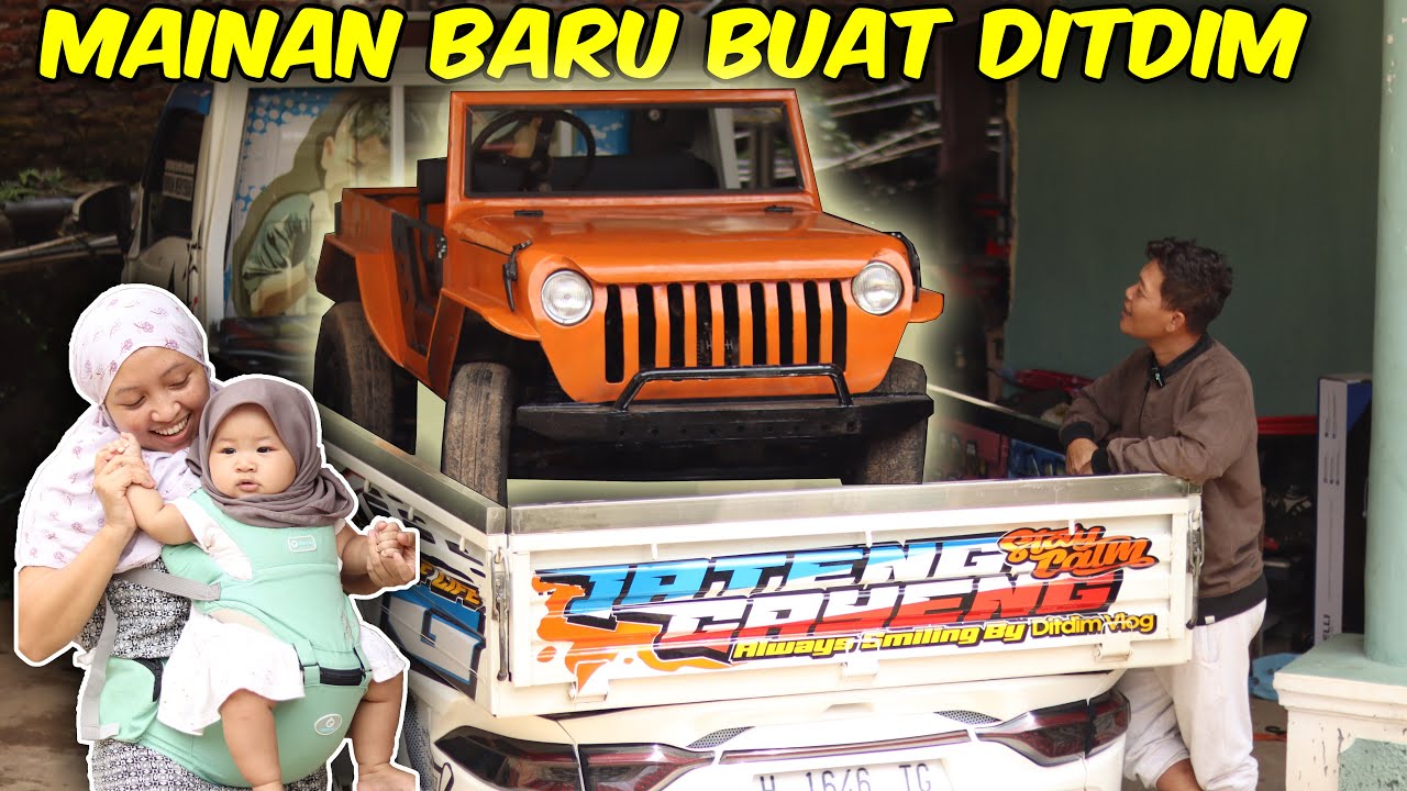 MAINAN BARU UNTUK DITDIM, AYAH AMBIL MOBIL MAINAN PAKAI TRAGA, KEJUTAN UNTUK DITDIM