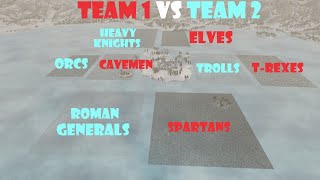 Romans, Orcs, Trolls & Knights vs Spartans, Elves, Cavemen & T-Rexes | UEBS 2