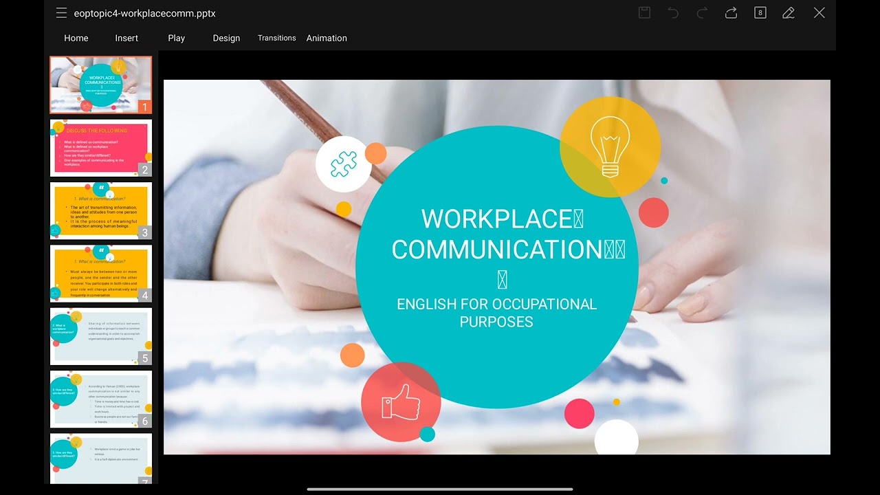 Work place Communication EOP