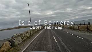 Drive from North Uist to the Isle of Berneray, takes you over the Causeway to the East Beach (4K)