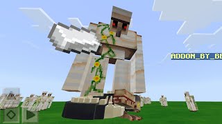 Ultima Iron Golem Titan Vs. SCP-682 in Minecraft PE