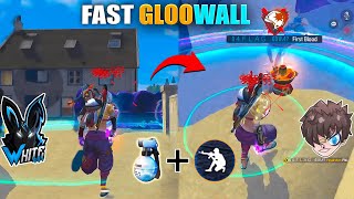 Tutorial Perfect Fast Gloo Wall Like Ruok FF & White 444 🧊😍 | Free Fire 🔥