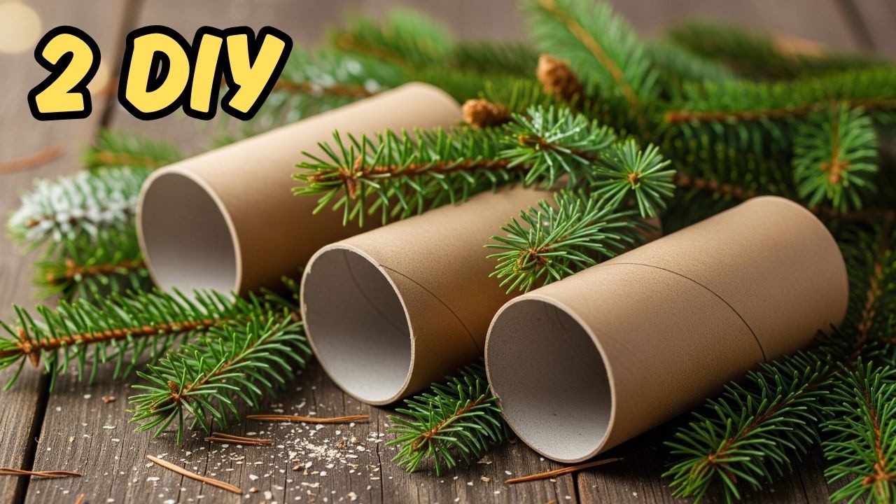 2 Cute Christmas Craft Ideas 🎅 Cheap Home Decoration from Paper Rolls 🤶 Easy Handmade Xmas DIY